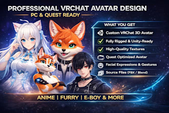 do vrchat avatar, furry avatar, vrc avatar, vr character, fursona, nsfw avatar