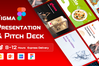 design and redesign figma presentation, figma pitch deck and  figma slides