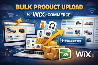bulk product upload for wix ecommerce website
