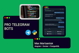 develop a professional scalable telegram bot using aiogram