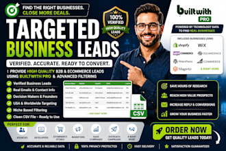generate business ecommerce lead shopify email list lead with builtwith pro