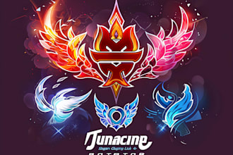create cool and elegant vtuber or streamer logo