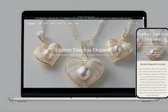 design jewelry shopify store necklace website jewelry fashion store ring website