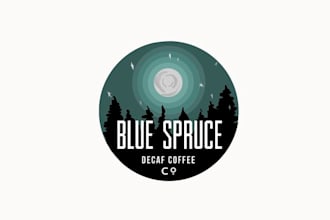 design tasting decaf coffee brand logo