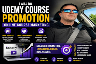 do udemy course promotion, online course promotion, udemy course marketing