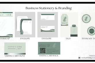 design professional business card letterhead and envelope