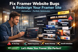 fix framer website bug issues framer redesign  animation fix framer portfolio