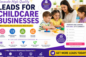 generate exclusive nanny daycare preschool kindergarten childcare leads