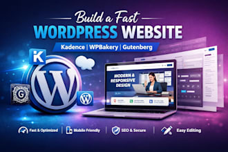 build a fast wordpress website with kadence, wpbakery or gutenberg