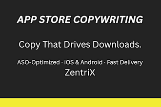 write your app store and google play descriptions