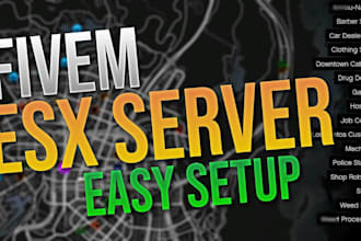 create professional esx fivem server with premium scripts