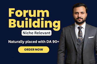 provide niche relevant forum backlinks dollow nofollow