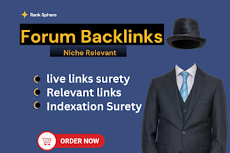 provide niche relevant forum backlinks