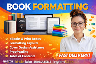 book formatting, book layout design, paperback and amazon KDP book format