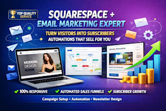setup squarespace website email marketing campaign automation newsletter design