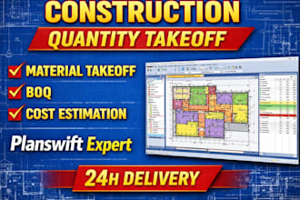 do construction quantity takeoff, boq and cost estimation with planswift