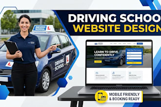 design a professional driving school or instructor website