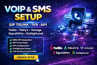 do telynx vonage signalwire twilio studio flow sms flow sip trunk IVR setup
