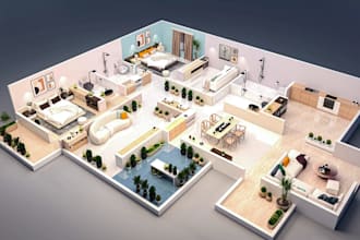 redraw 2d floor plan, 3d isometric plan,section view,layout makeover,sweet home