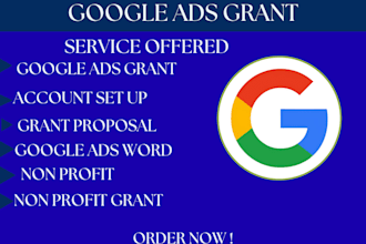 set up and manage google ads grant for nonprofit 501c3 with full compliance