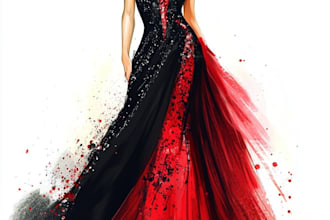 create fashion design clothes illustration