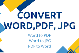 convert word to PDF, word to jpg, PDF to word