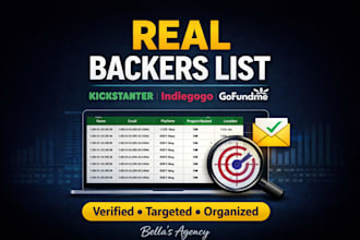 provide verified crowdfunding backers and investors email list for wefunder
