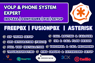 fusionpbx freepbx asterisk volp ringcentral 3cx phone system ivr inbound call