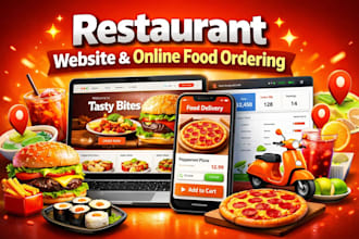 design restaurant website with online food ordering and delivery system
