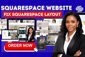 fix squarespace bugs, mobile, layout, spacing and custom code issues fix website