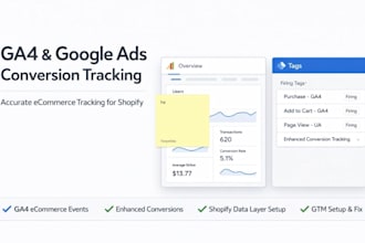 google analytics 4 setup shopify ga4 ecommerce tracking  conversion tracking