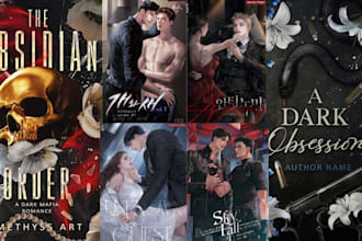 design dark romance mafia book cover, gay lgbtq nsfw art
