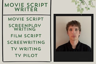 write a movie script, short film screenplay, TV pilot