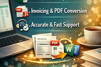 do professional excel data entry, invoicing, and formatting