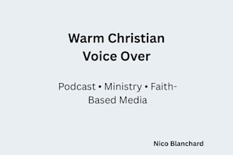 record warm christian voice over