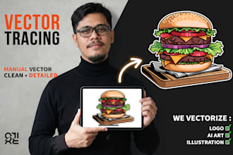 vectorize, redraw, and convert your logo, image or ai art to vector