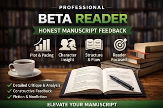 provide detailed beta reading and honest manuscript feedback
