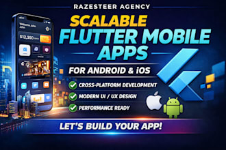 build scalable flutter mobile apps for android ios with modern UI UX