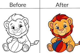 design coloring book pages with bold outlines for toddlers