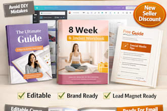 design canva ebook, workbook  lead magnet templates
