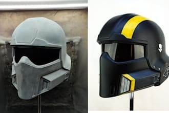 sculpt 3d mask print and paint 3d helmet wearable 3d cosplay mask dj mask