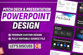 design stunning pitch deck and custom ppt presentations