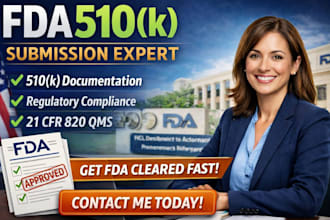 prepare fda 510k submission and cgmp compliance