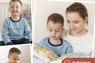 create professional kids product lifestyle photos with child