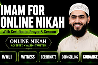 perform online nikah ceremony with witnesses and provide official certificates