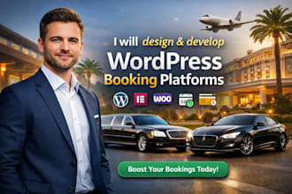 create wordpress hotel booking, travel, limousine taxi booking websites