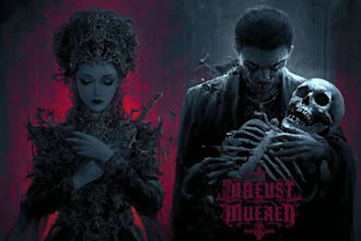 draw detailed illustration metal artwork dark art and horror