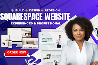 design, redesign and build your squarespace site or landing page, squarespace
