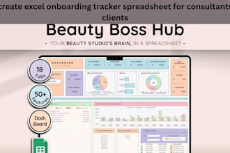 create excel onboarding tracker spreadsheet for consultants clients