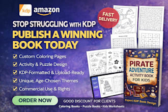 design KDP coloring book, activity and puzzle printables